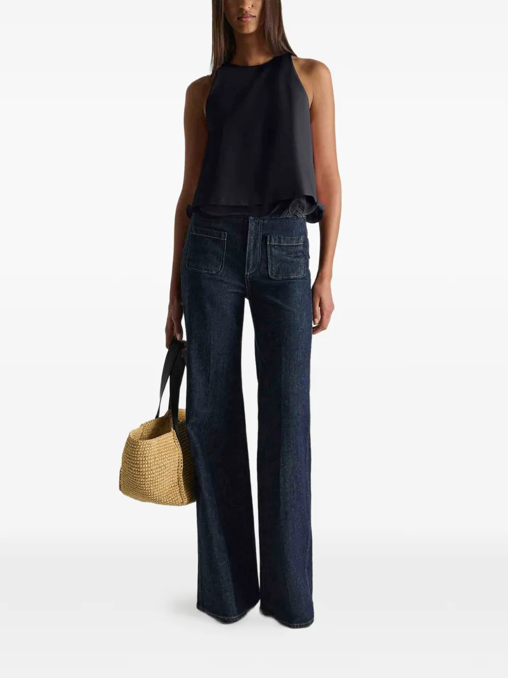 Dorothee Schumacher Emotional Essence top met ruches Blauw