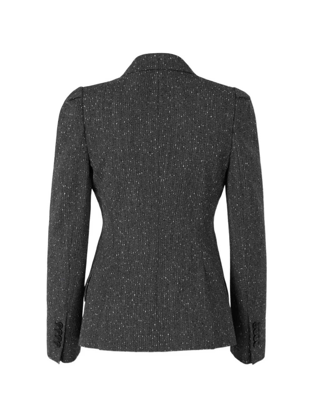 Alexander McQueen Blazer met enkele rij knopen en spikkels Grijs