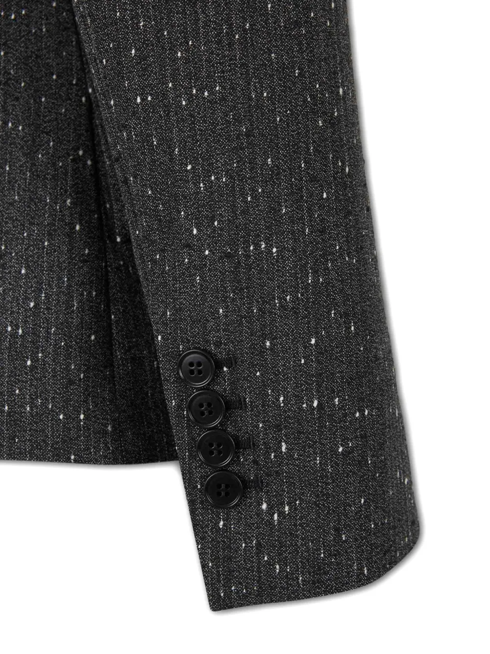 Alexander McQueen Blazer met enkele rij knopen en spikkels Grijs