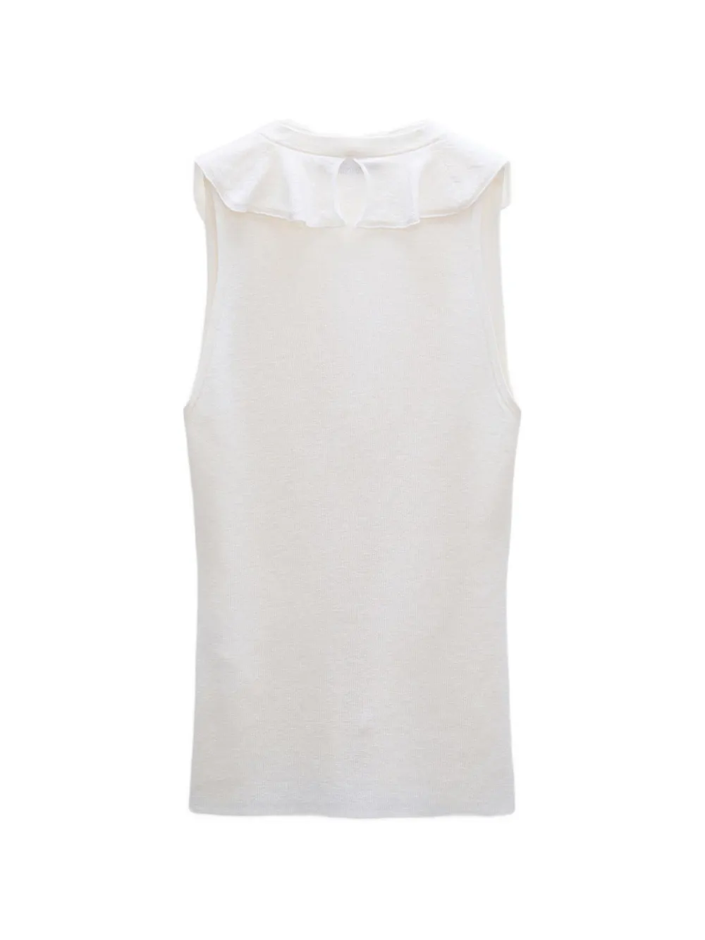 Dorothee Schumacher Refined Essentials top met ruches en kwastje Wit