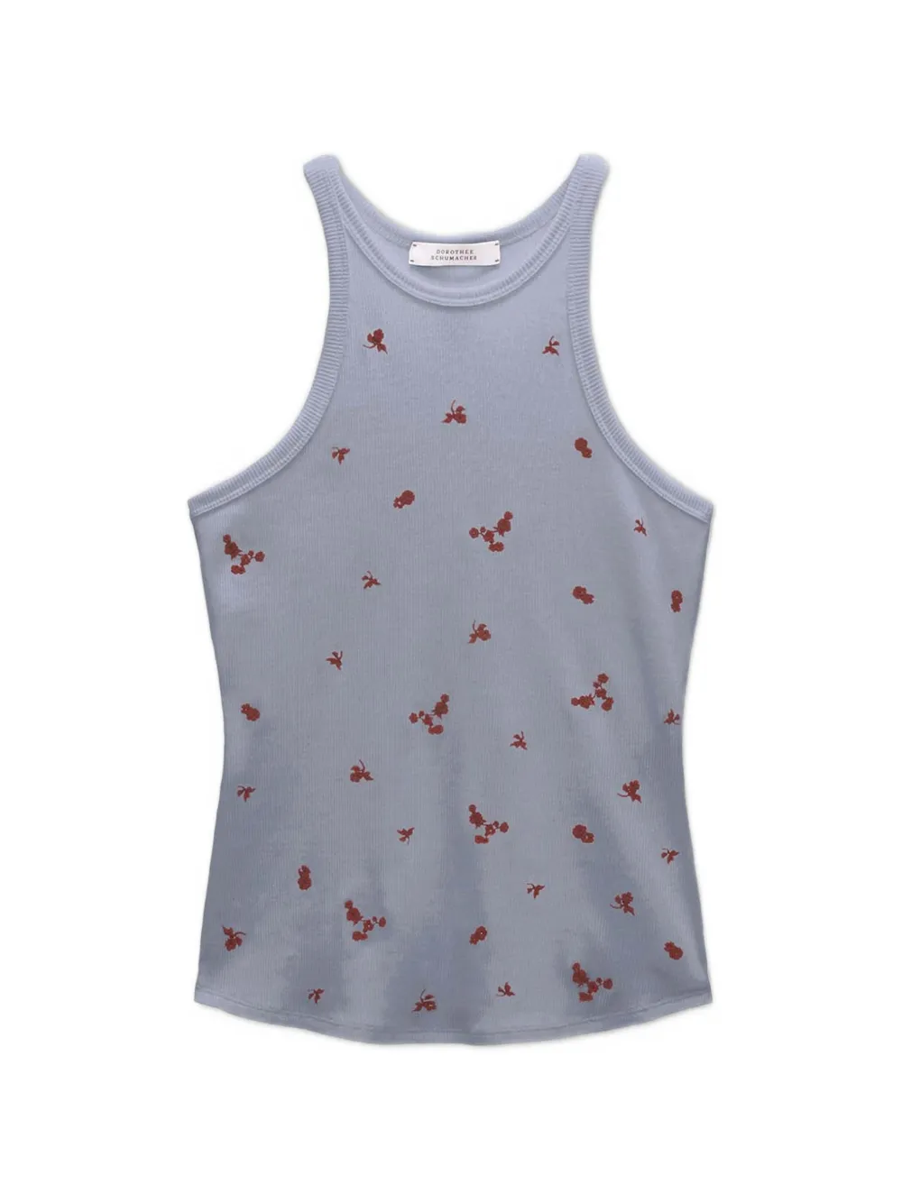 Dorothee Schumacher Seduction embroidered ribbed tank top - Grigio