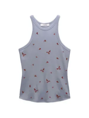 Vivienne Westwood Orb Embroidery Sleeveless Tank Top | Grey | FARFETCH