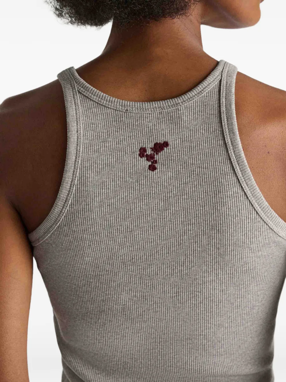 Dorothee Schumacher Seduction geribbelde tanktop met borduurwerk Grijs