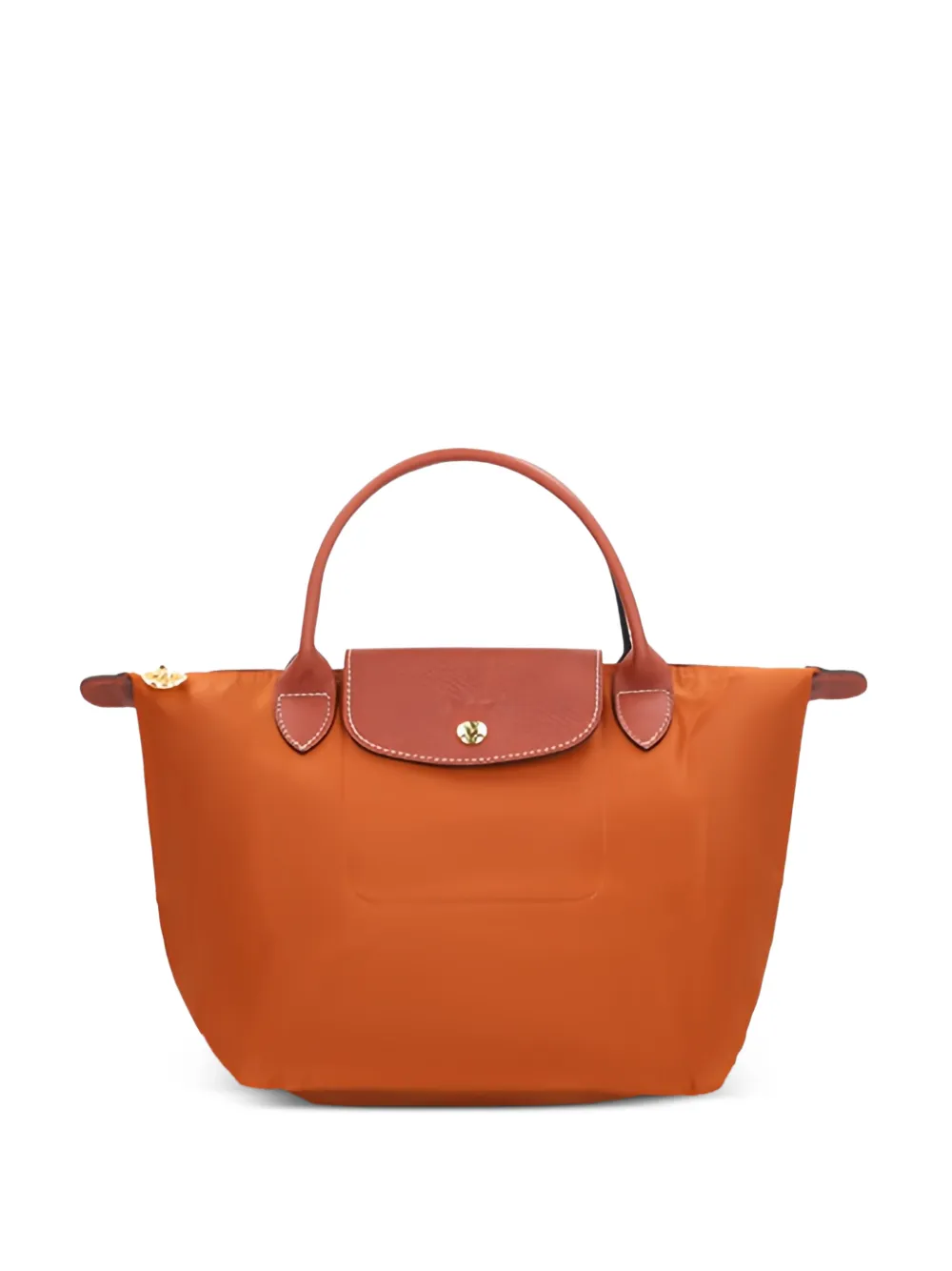 Longchamp Le Pliage leather-trim tote bag - Arancione