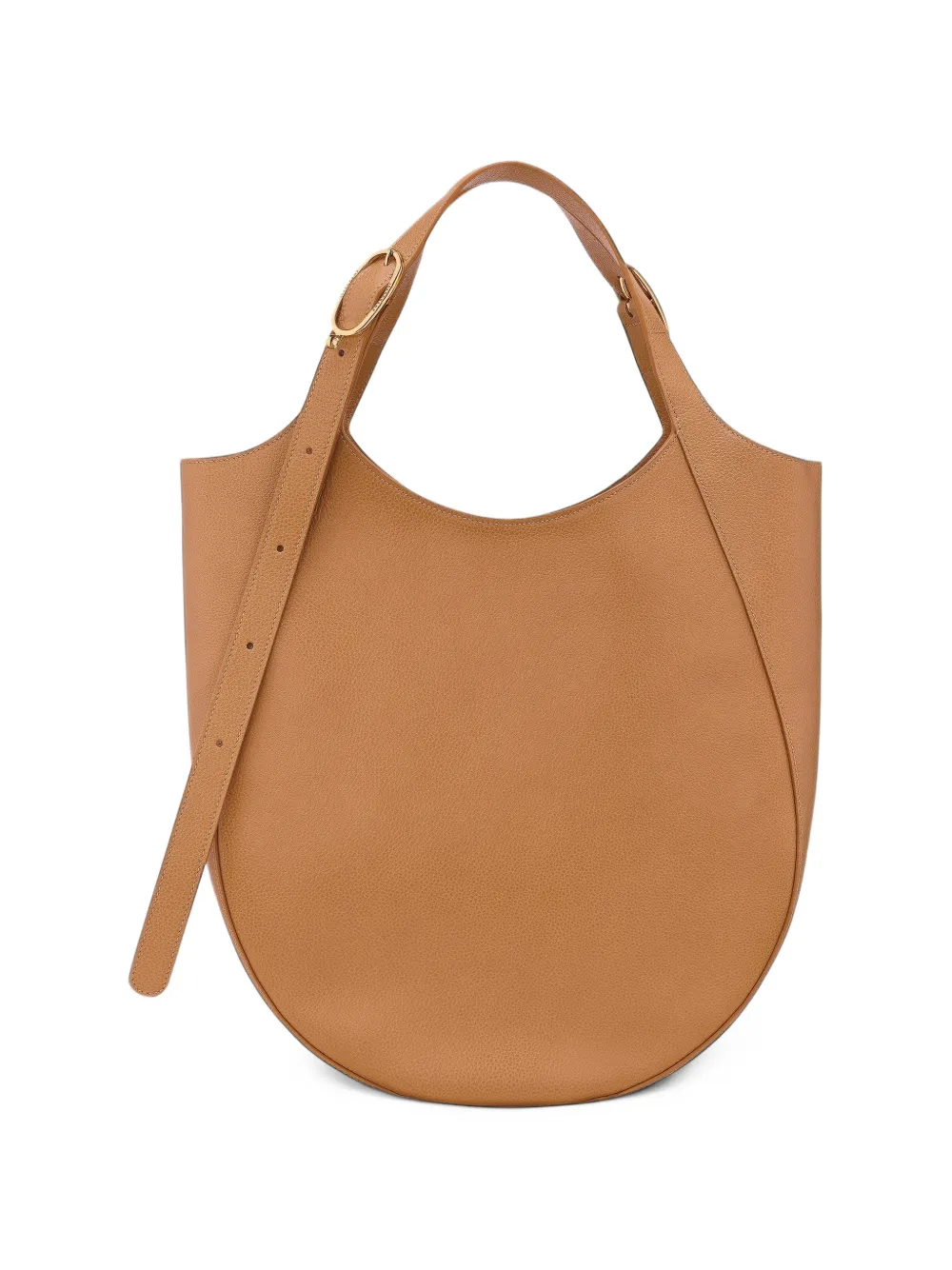 Longchamp Grote Le Foulonné leren schoudertas Bruin