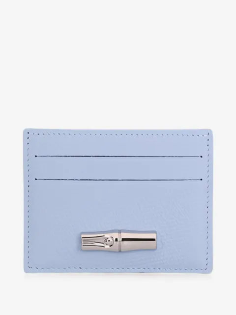 Longchamp Le Roseau leather card holder