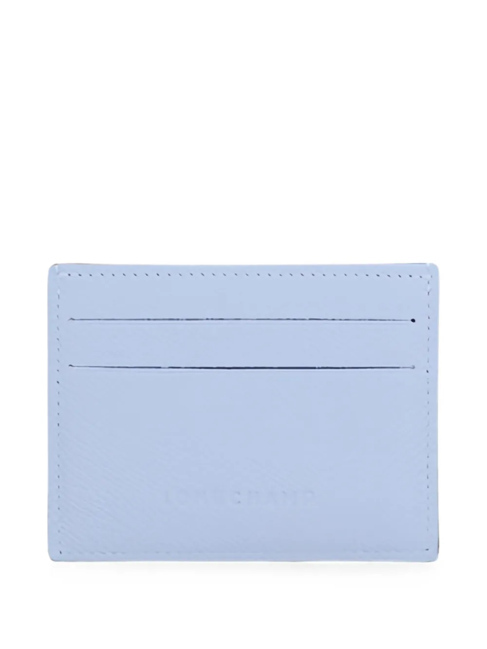  Longchamp Le Roseau Leather Card Holder - Azul 