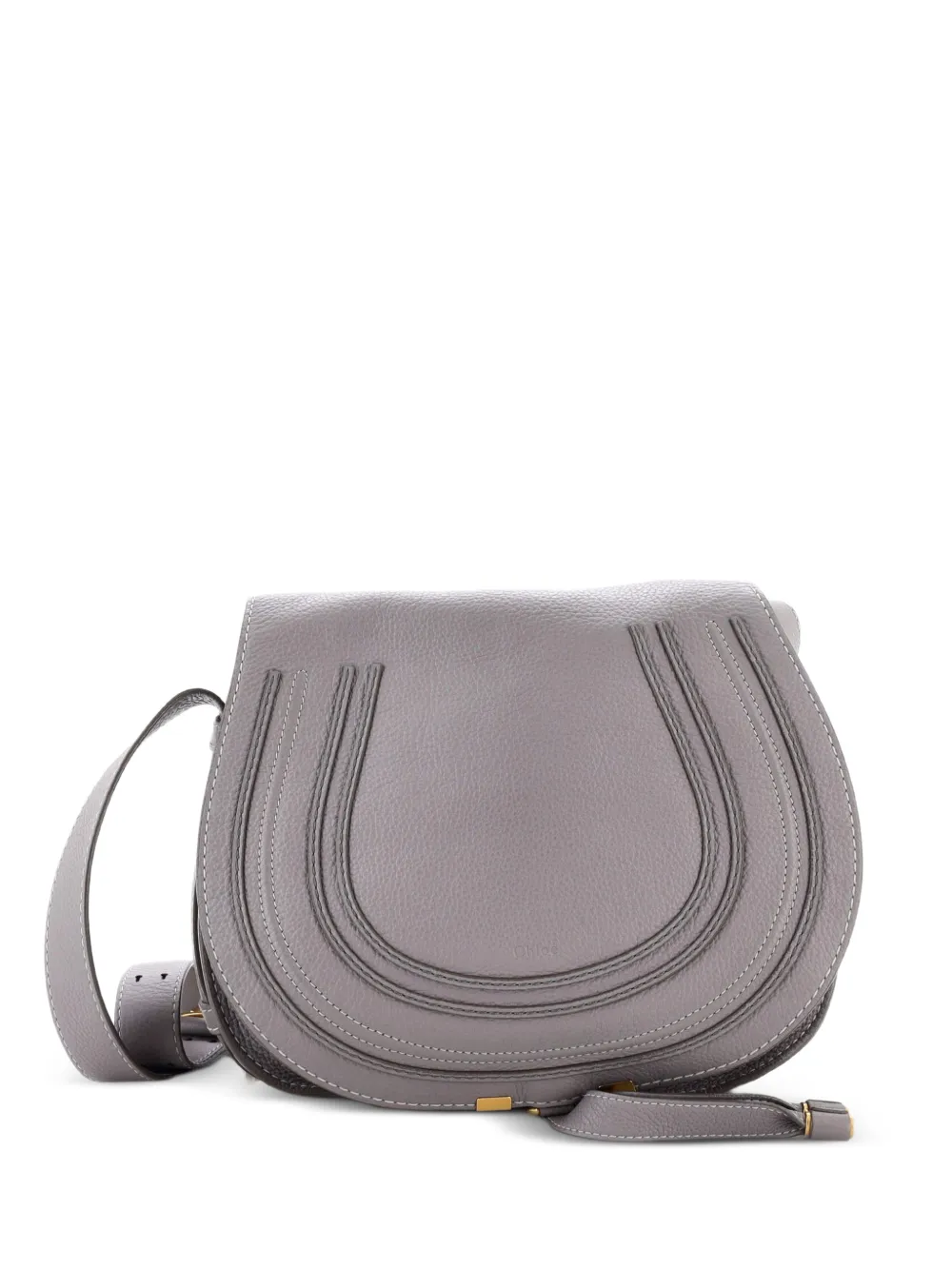 Chloé Pre-Owned Marcie Leather Medium crossbody bag - Grigio
