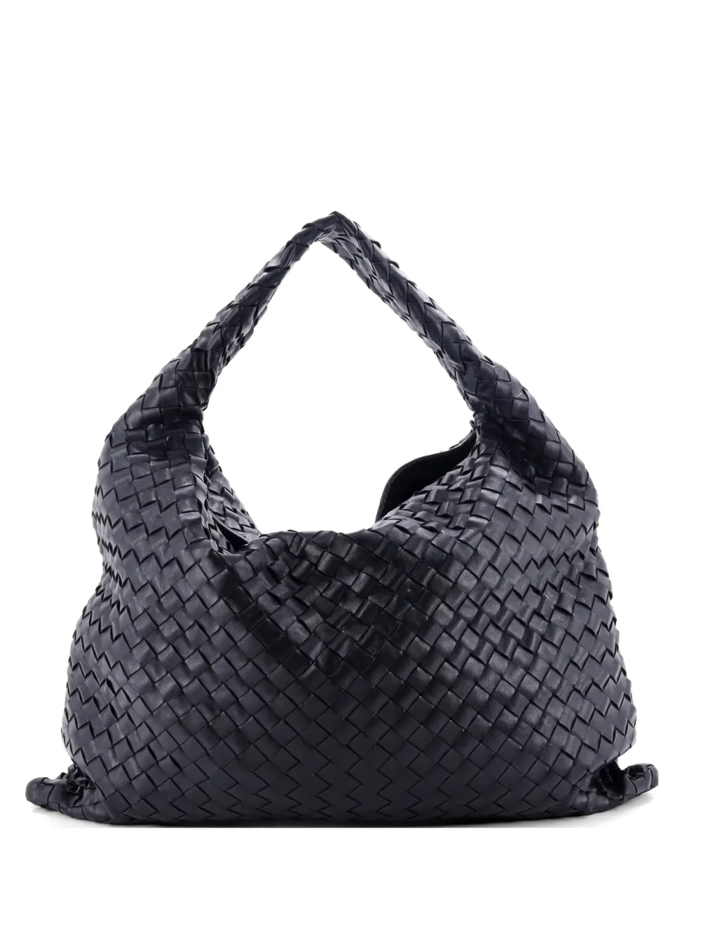 Bottega Veneta Pre-Owned Hop Intrecciato Leather Large hobo bag - Blu