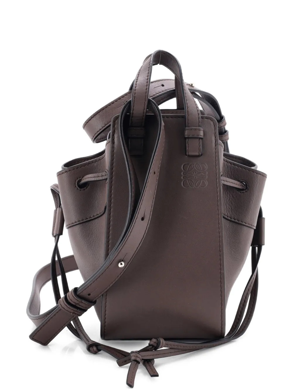 Loewe Pre-Owned Hammock Bag Leather Mini hobo bag - Marrone