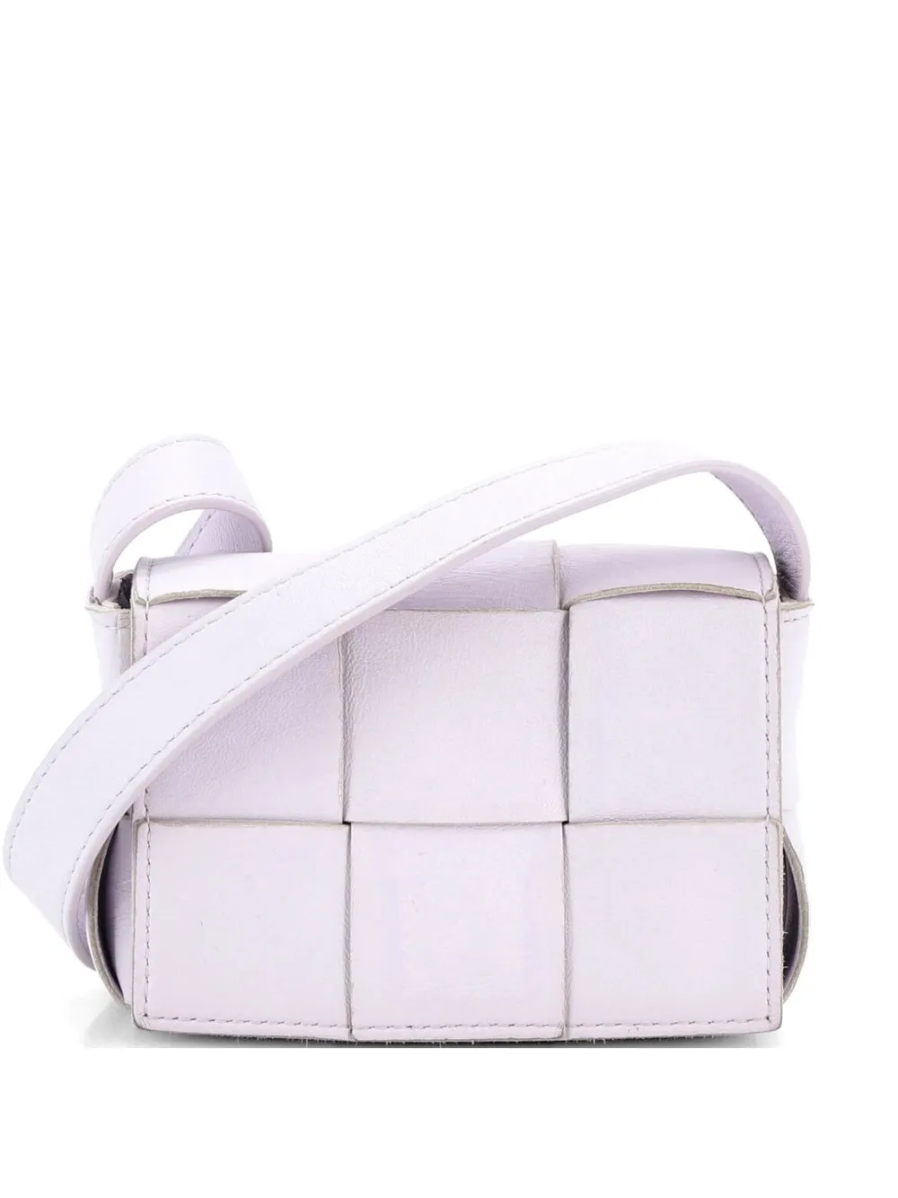 Bottega Veneta Pre-Owned Cassette Maxi Intrecciato Leather Candy crossbody bag - Violett