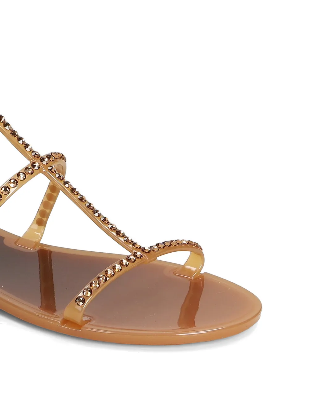 MENGHI Sandalen verfraaid met kristal Beige