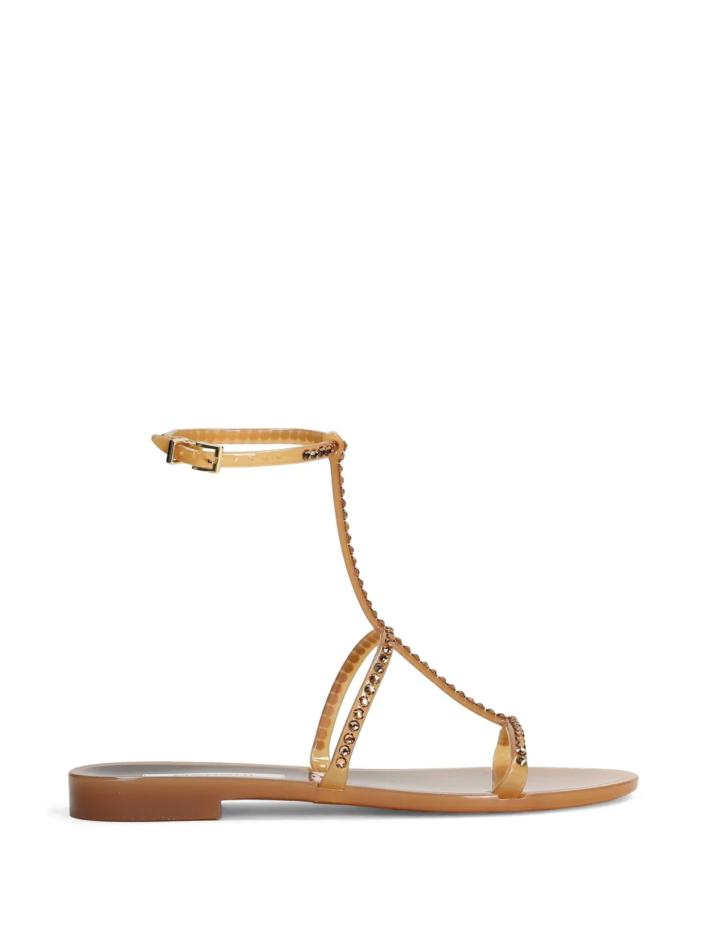MENGHI Sandalen verfraaid met kristal Beige