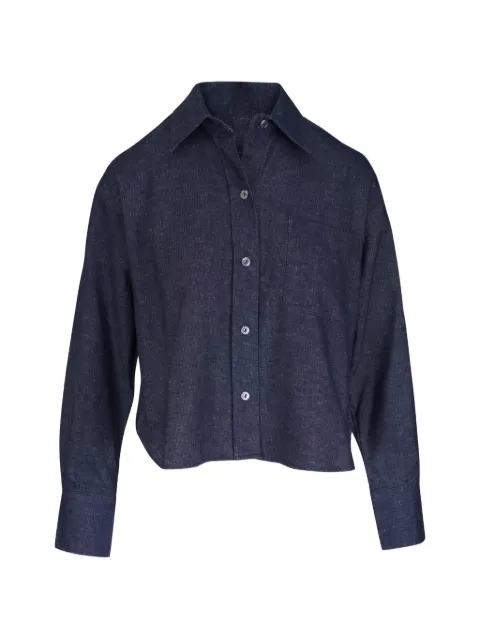 Vince chest-pocket cropped shirt
