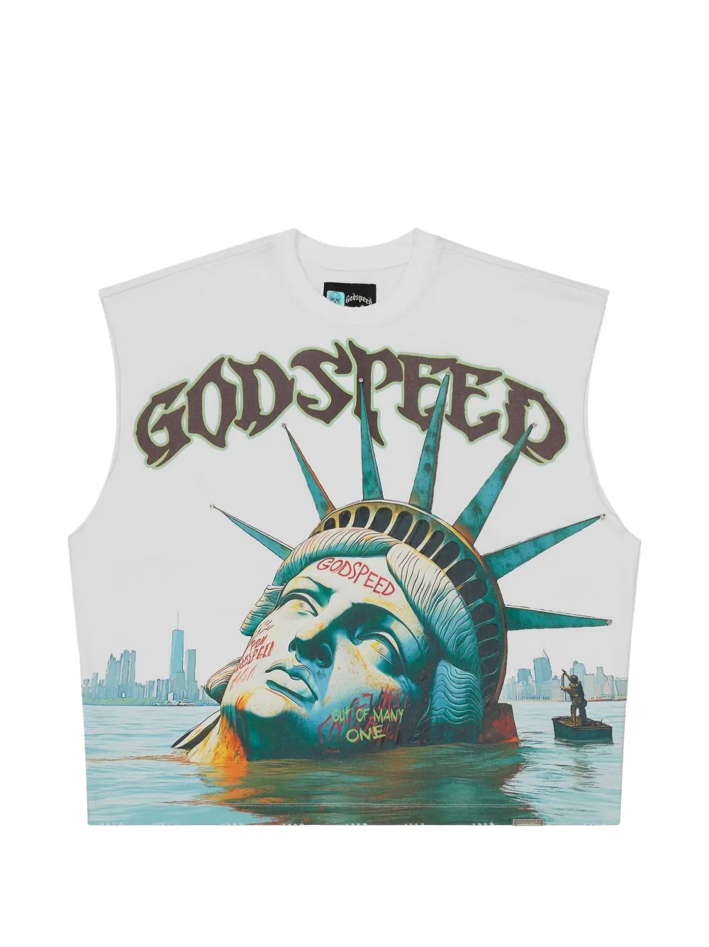 GODSPEED Sunken Liberty sleeveless T-shirt - Bianco