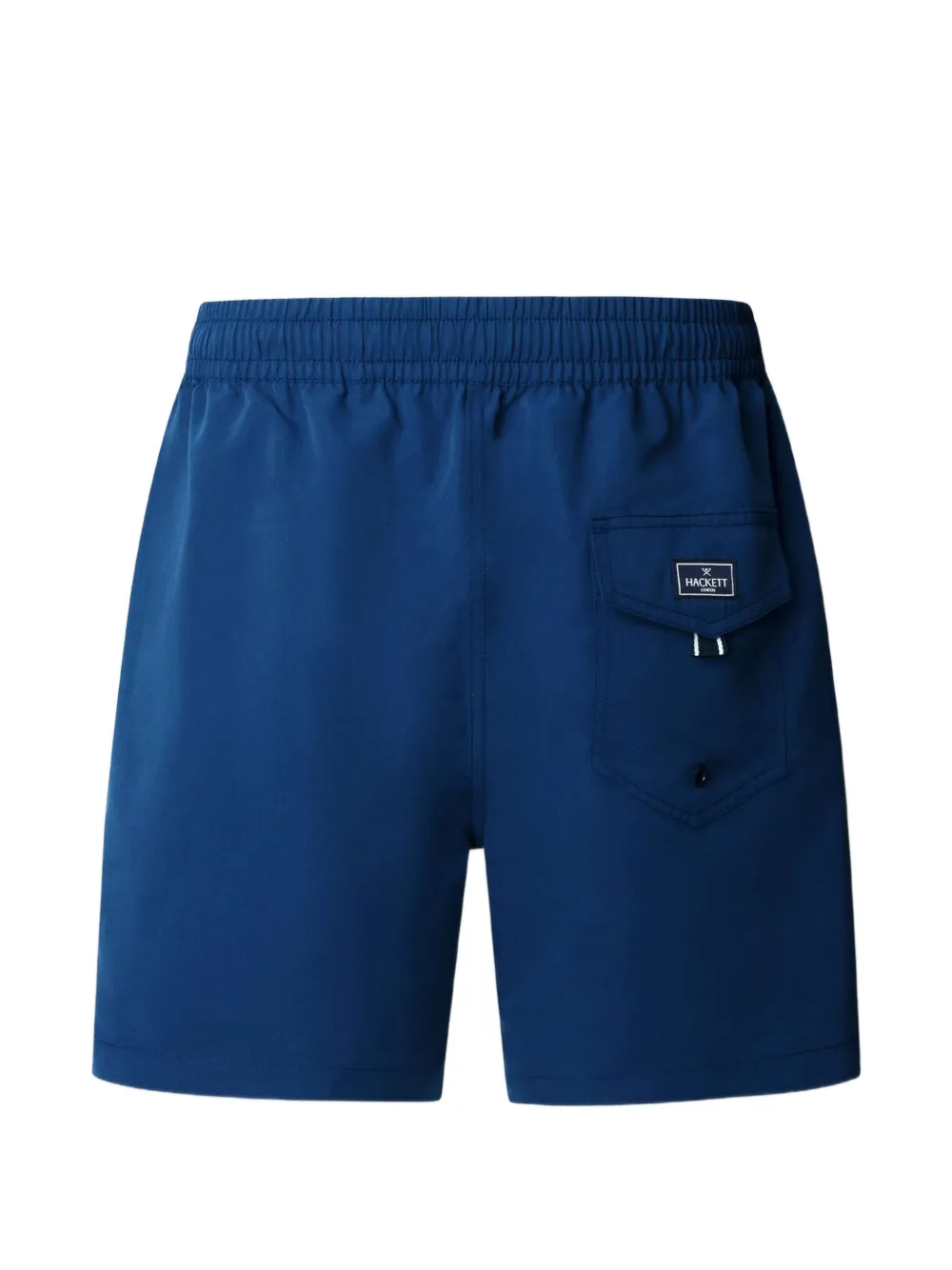 Hackett Logo-patch Drawstring Shorts In Blue
