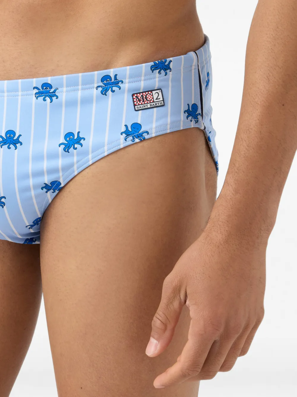 MC2 Saint Barth Cayo zwembroek met octopusprint Blauw