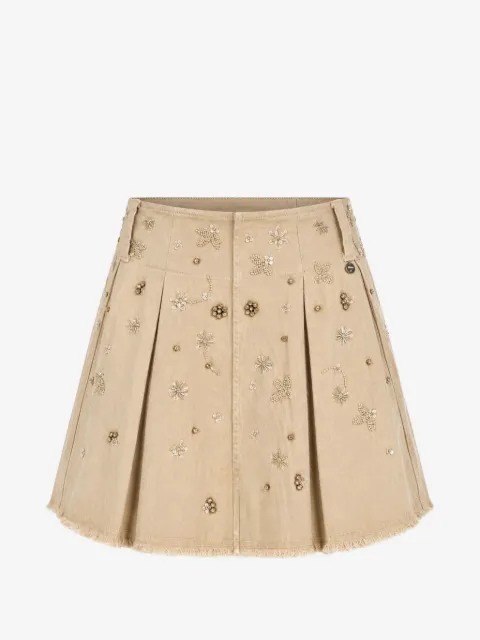 LIU JO bead-embellished pleated mini skirt