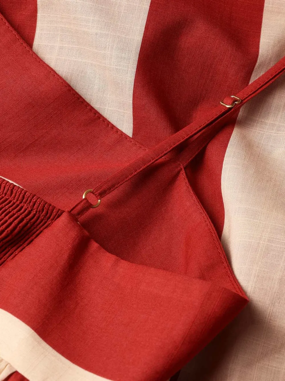 ZIMMERMANN Roselight gestreepte maxi-jurk Rood