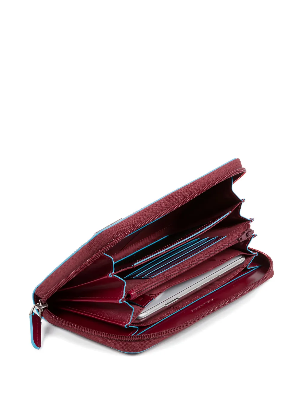 PIQUADRO Leren portemonnee Rood