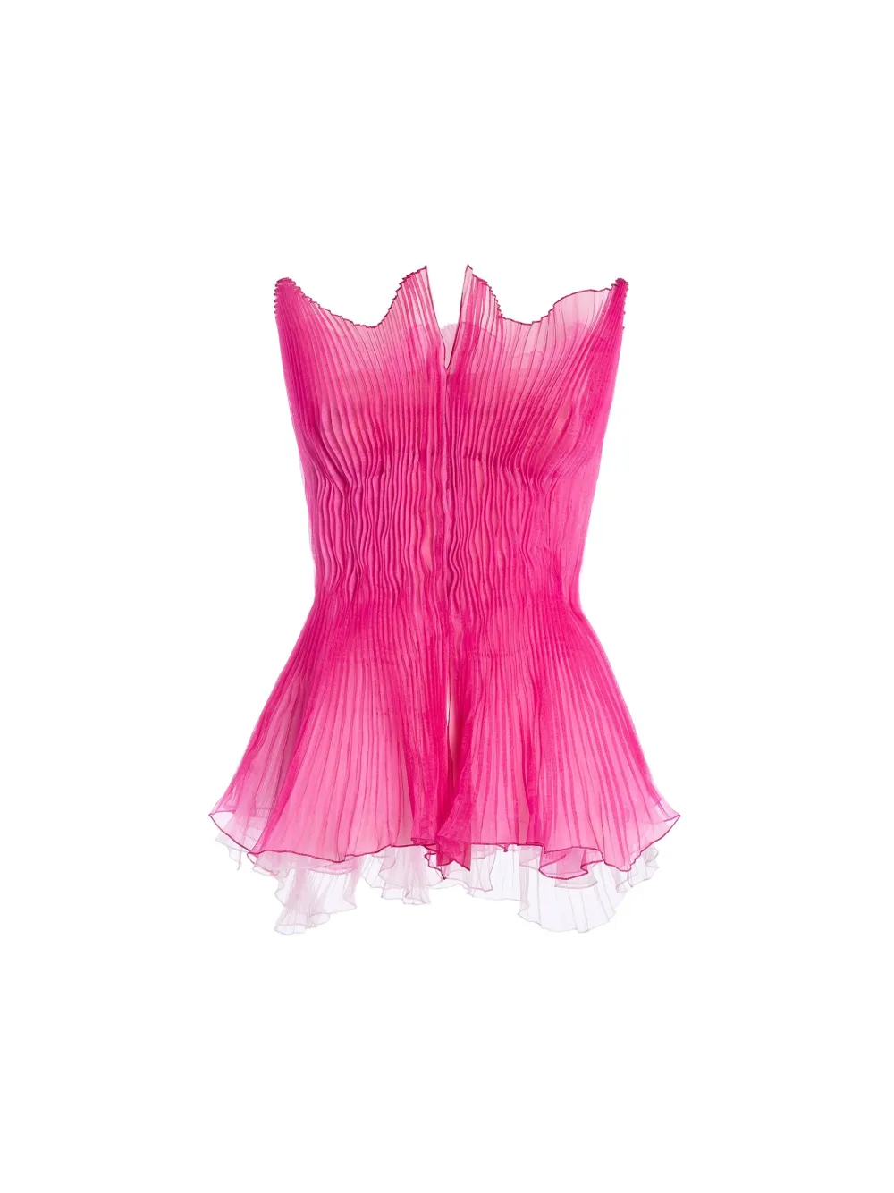 Genny pleated strapless mini dress - Rosa