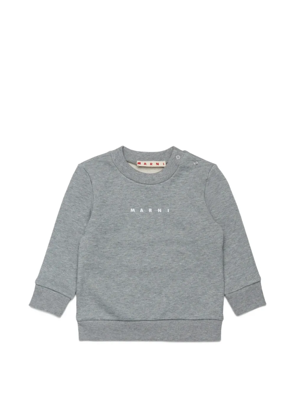 Marni Kids logo-print sweater - Grau