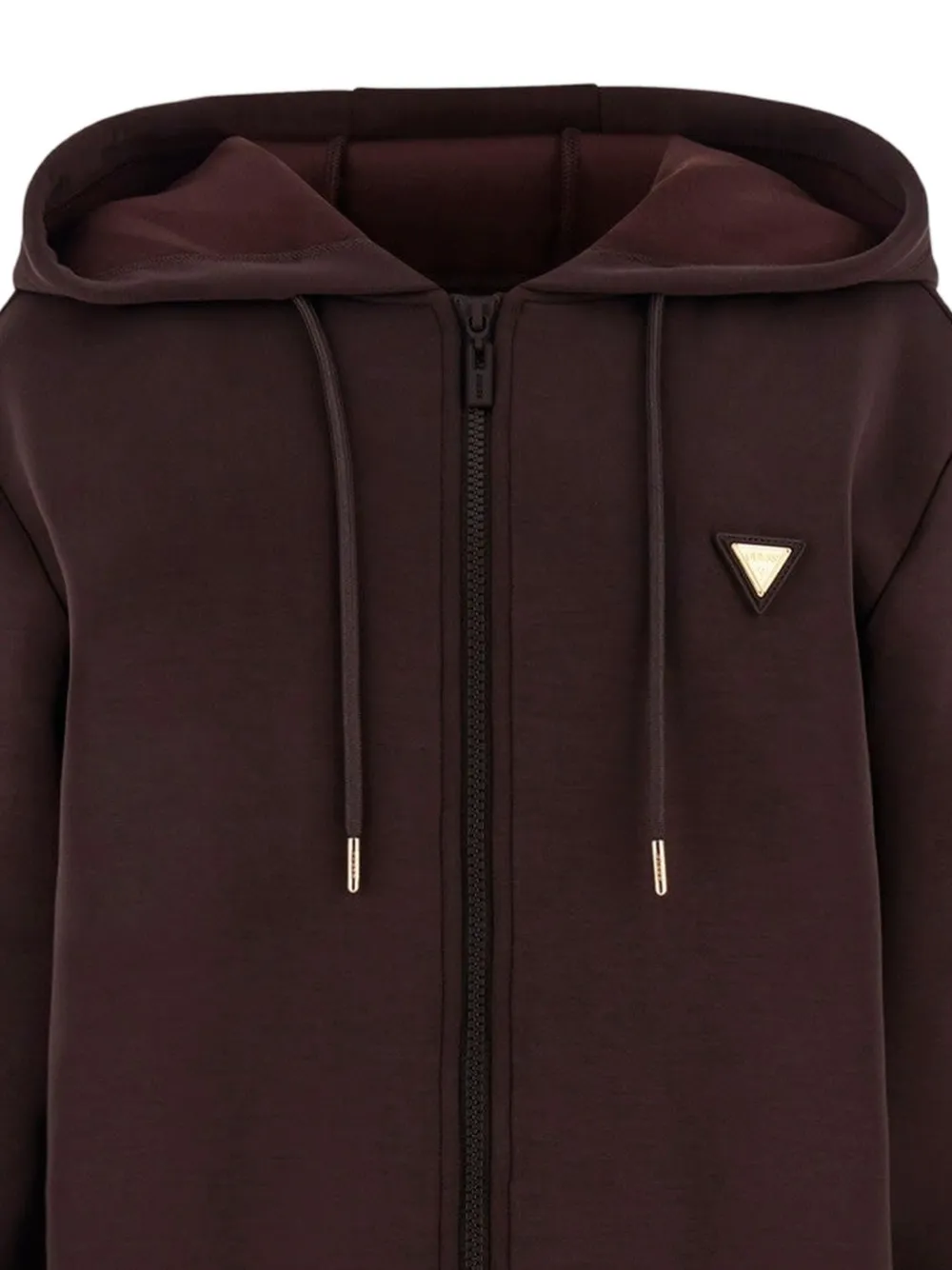 GUESS USA Hoodie met logoplakkaat Bruin