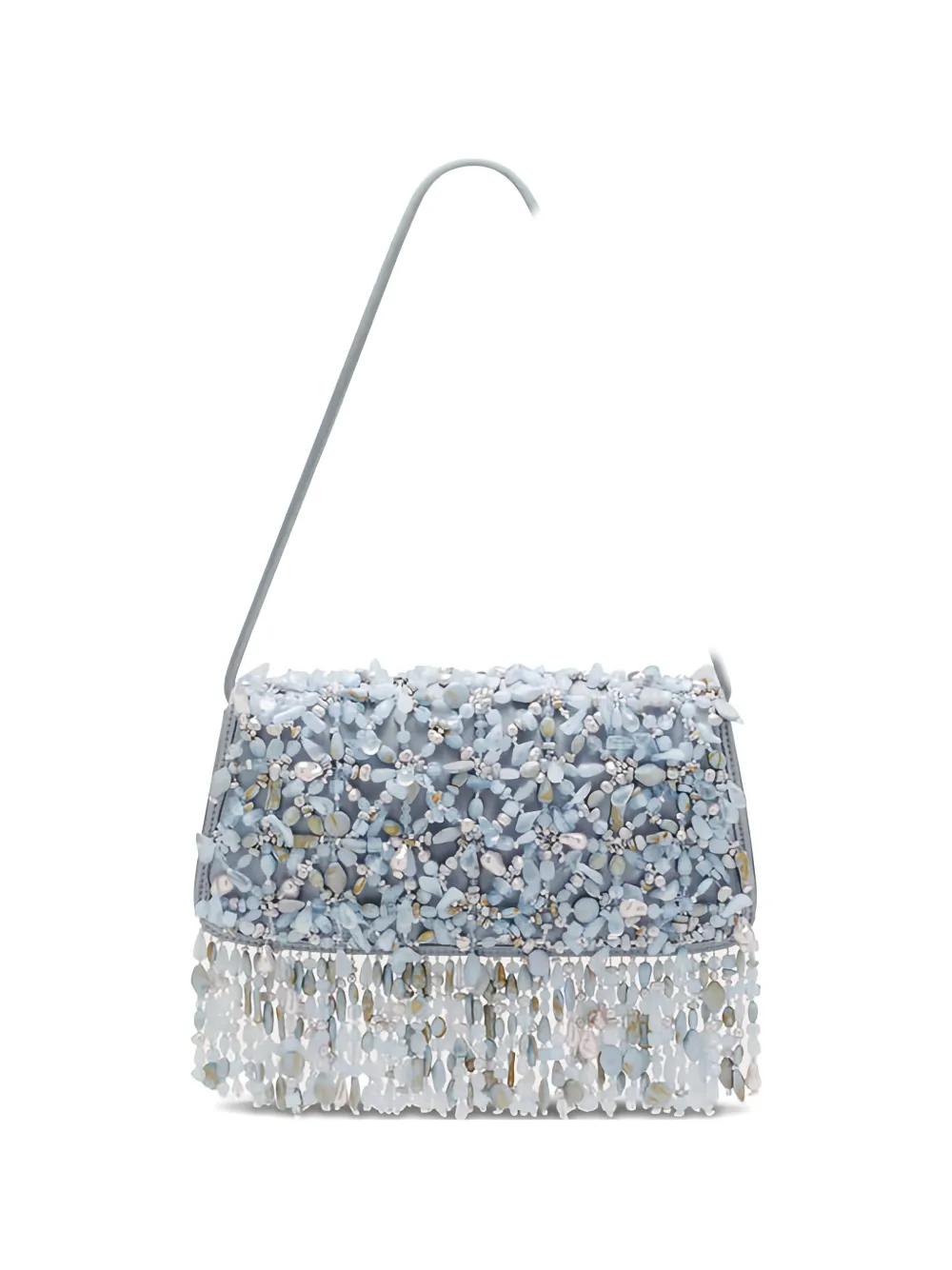 Cult Gaia Idalia bead-embellished shoulder bag - Blu