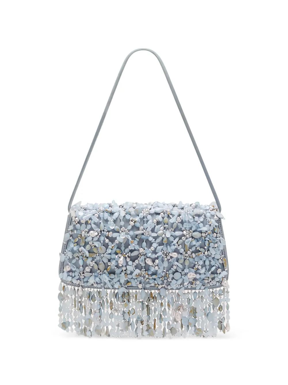 Cult Gaia Idalia bead-embellished shoulder bag - Blu