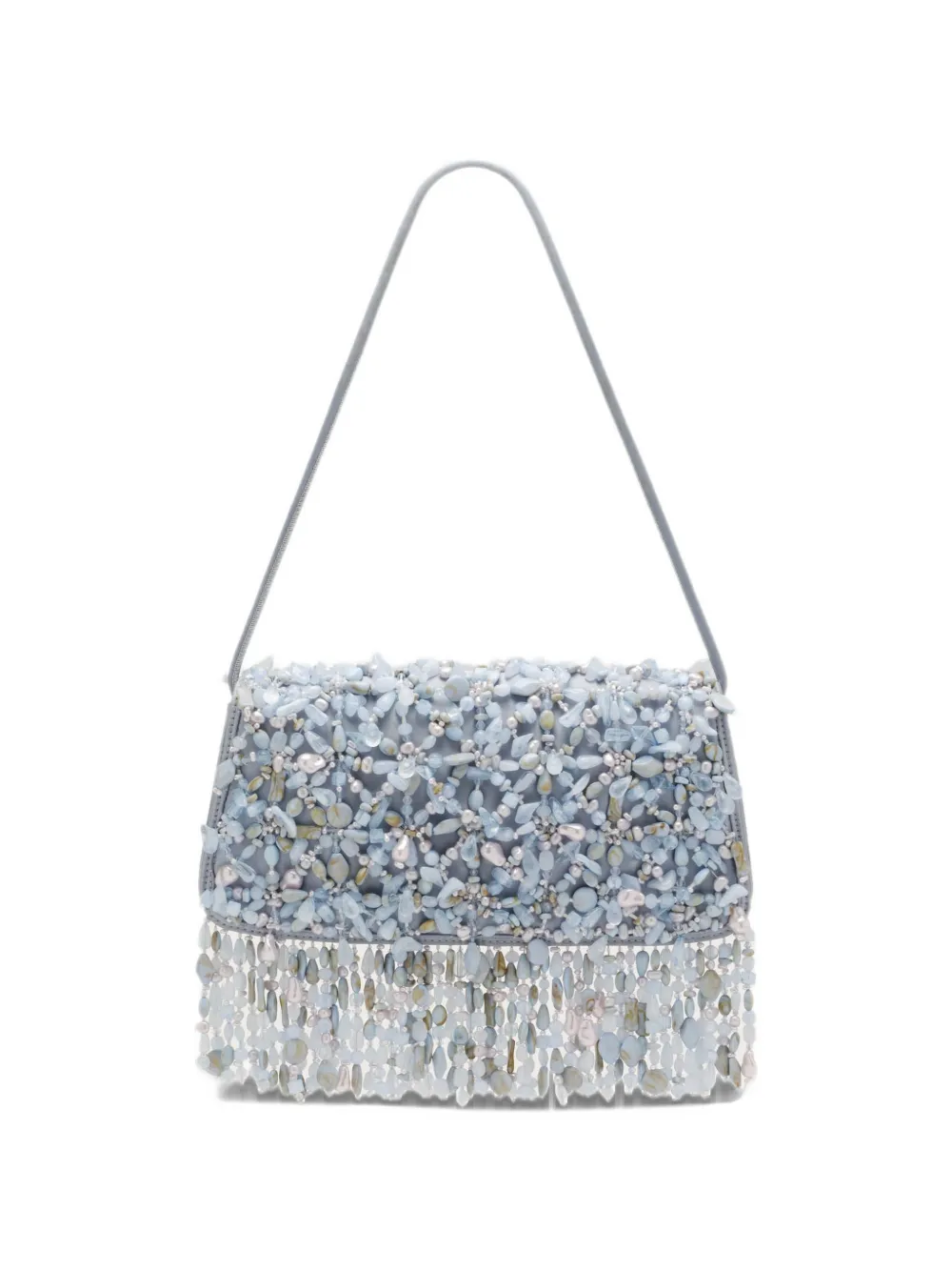 Cult Gaia Idalia bead-embellished shoulder bag - Blu