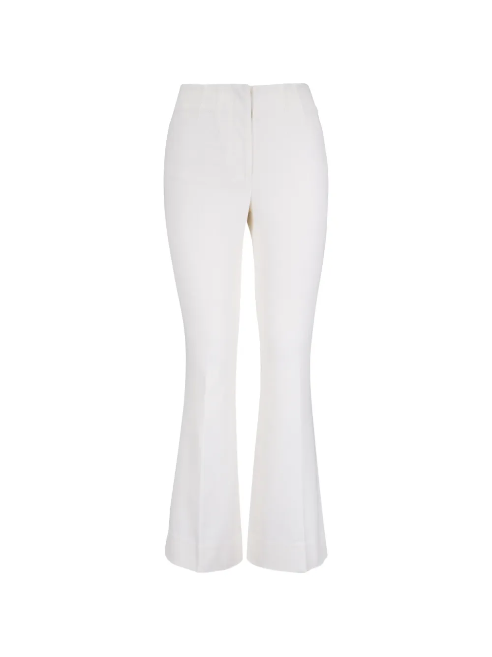 Veronica Beard pressed-crease flared trousers - Nude
