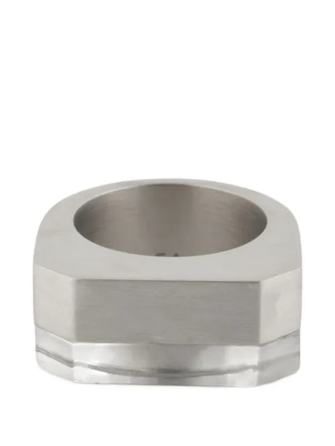 Rick Owens crystal-embellished brass ring
