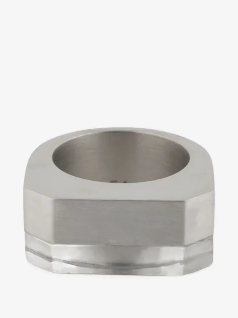 Rick Owens crystal-embellished brass ring