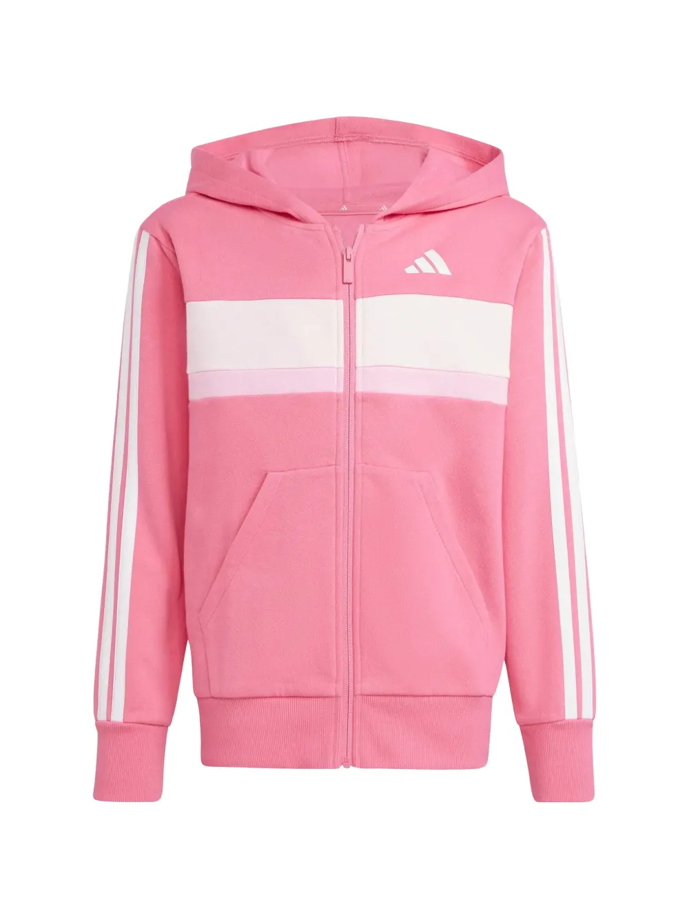 adidas Kids Gestreept trainingspak met capuchon Roze