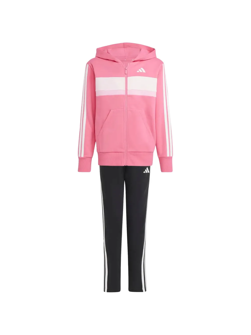 adidas Kids hooded stripe tracksuit - Rosa