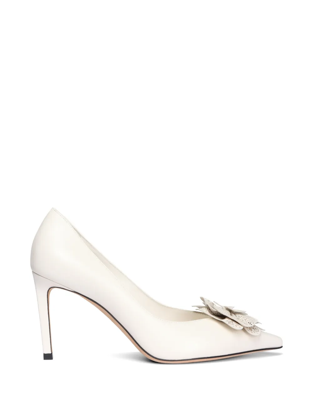 Jimmy Choo Mimi Pump flower-appliqué perforated - Toni neutri