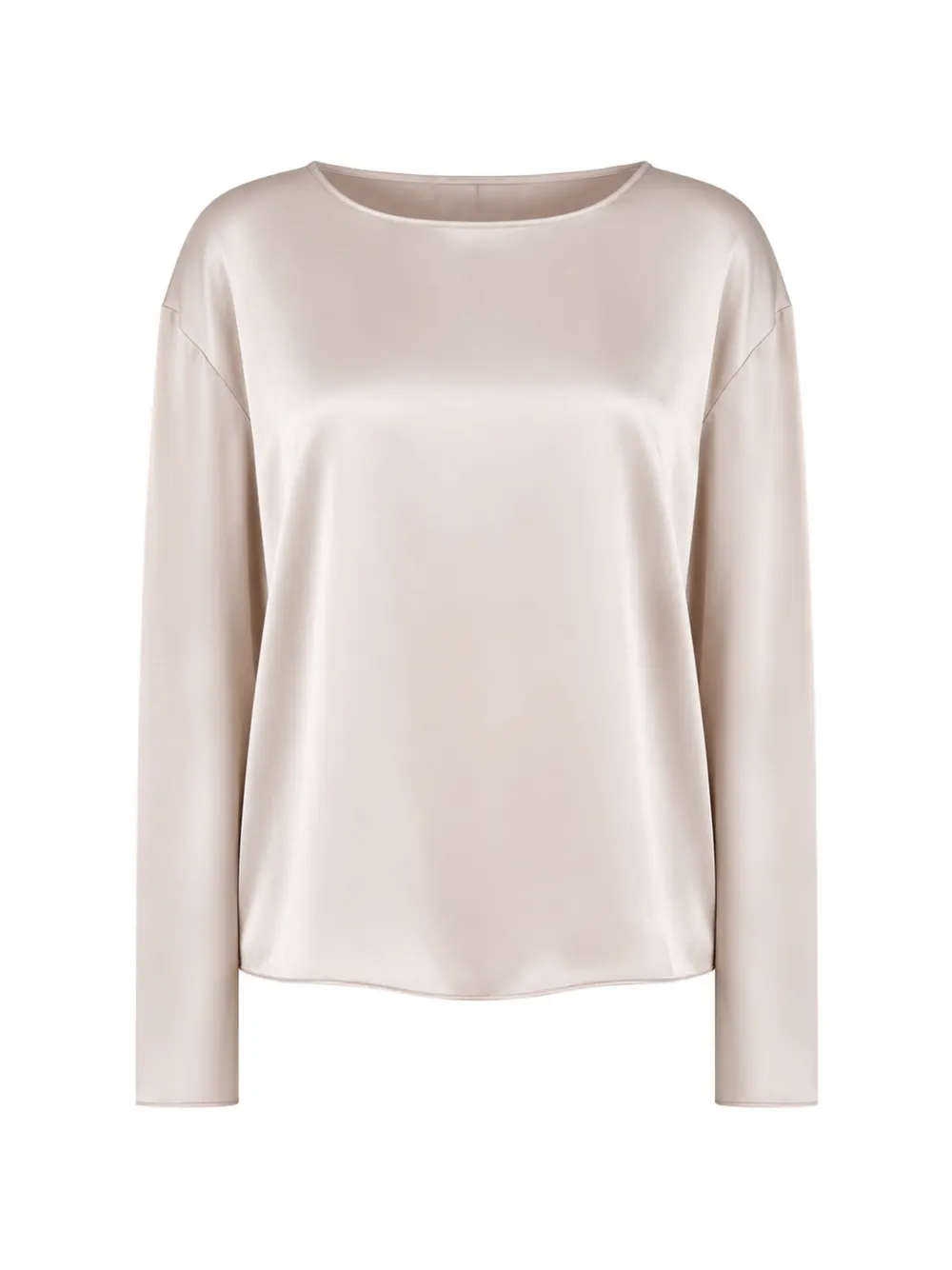 Emporio Armani satin long-sleeve blouse - Toni neutri