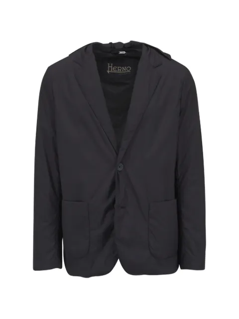 Herno hooded notched-lapels jacket