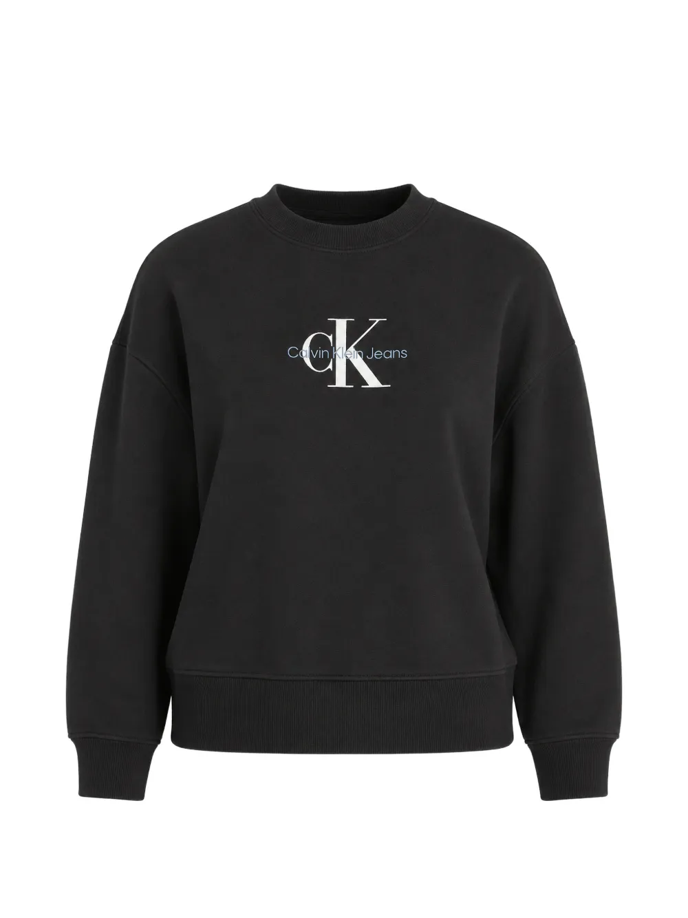 Calvin Klein logo-embroidered dropped-shoulder sweatshirt