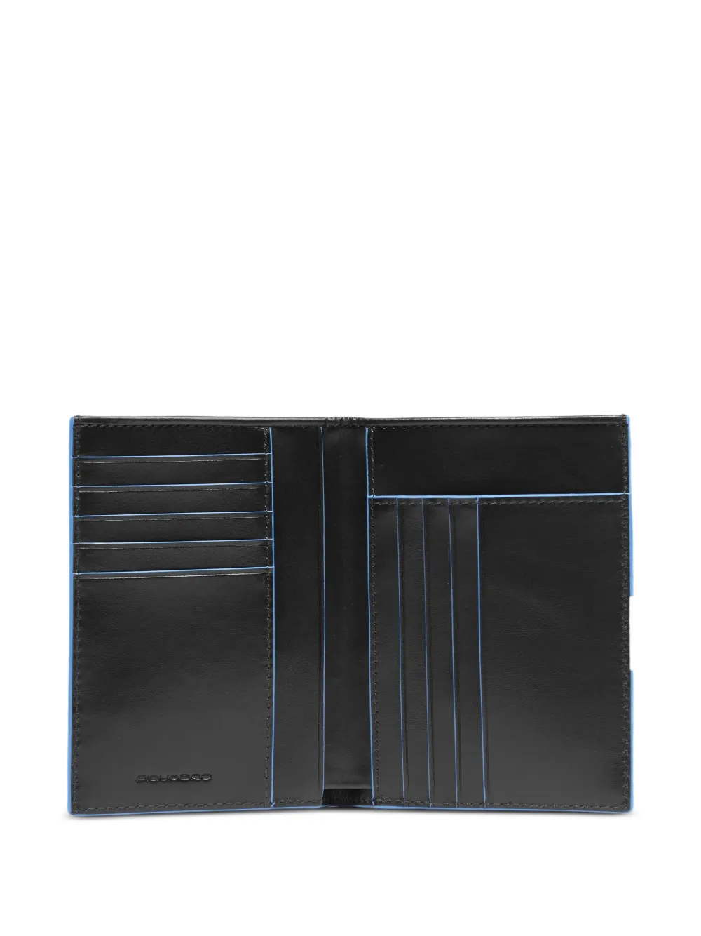 PIQUADRO Portemonnee met contrasterende afwerking en logo Zwart