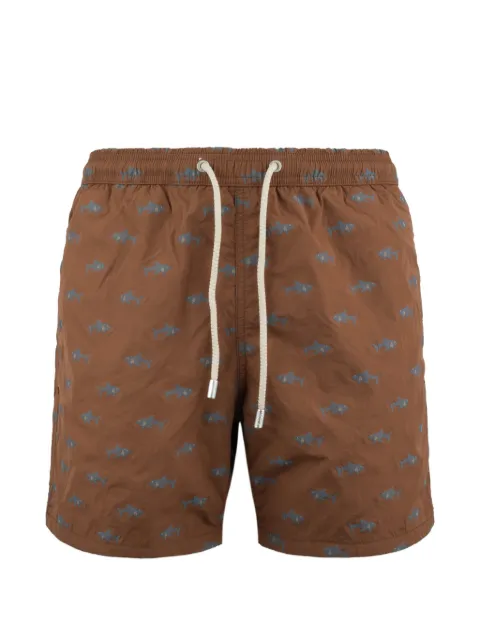 MC2 Saint Barth bañador con cordones y tiburón estampado