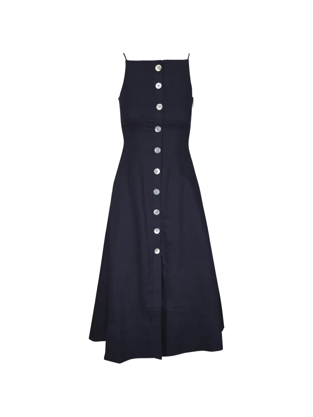 Veronica Beard button-down spaghetti-strap midi dress - Blue