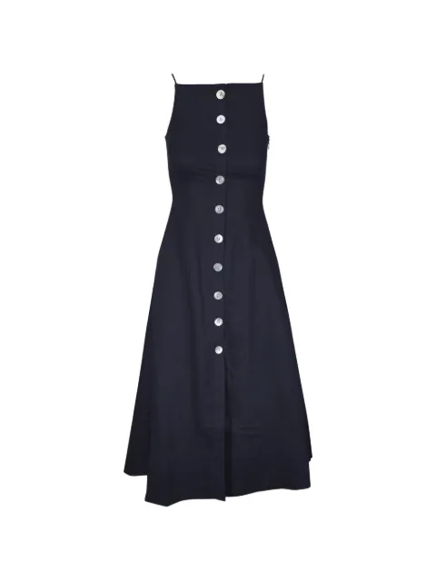 Veronica Beard button-down spaghetti-strap midi dress