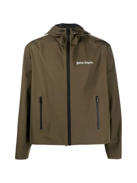 Palm Angels logo-print hooded jacket