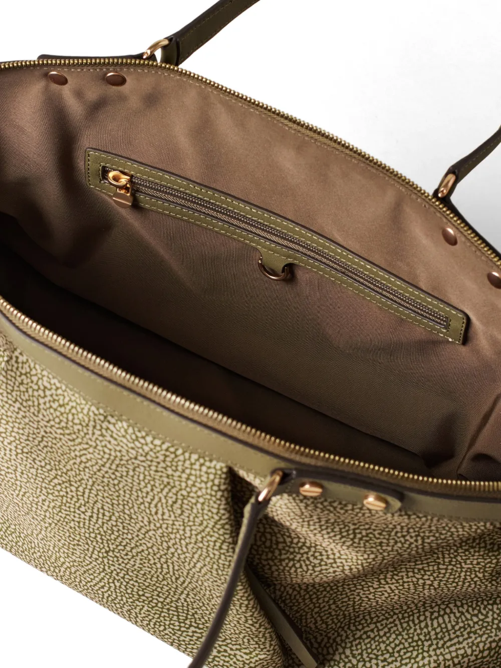 Borbonese Medium Frame Print Tote Bag In Green