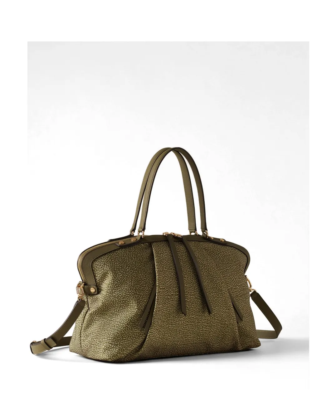 Borbonese Medium Frame Print Tote Bag In Green