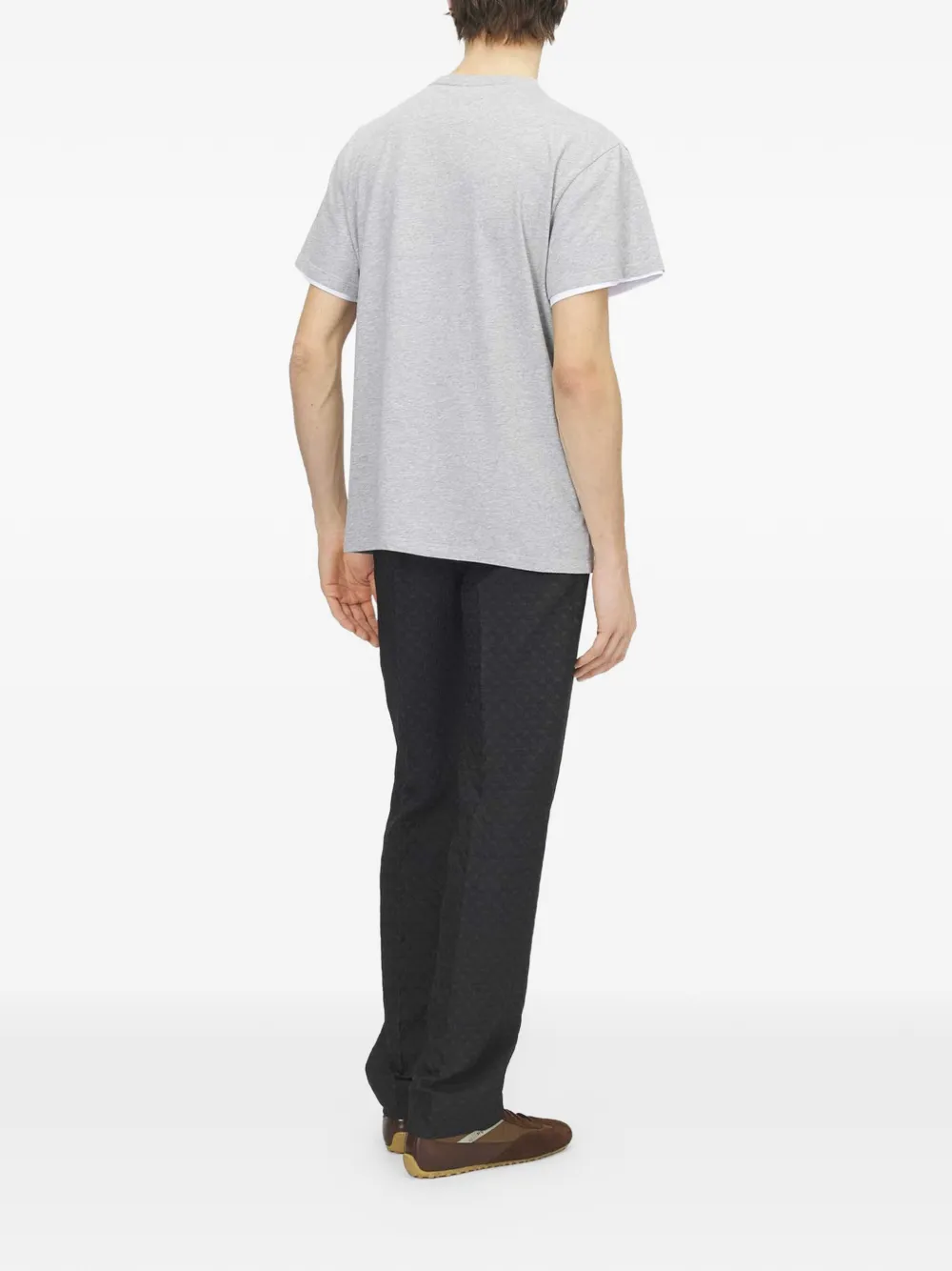 Alexander McQueen T-shirt met doodskopapplicatie Grijs