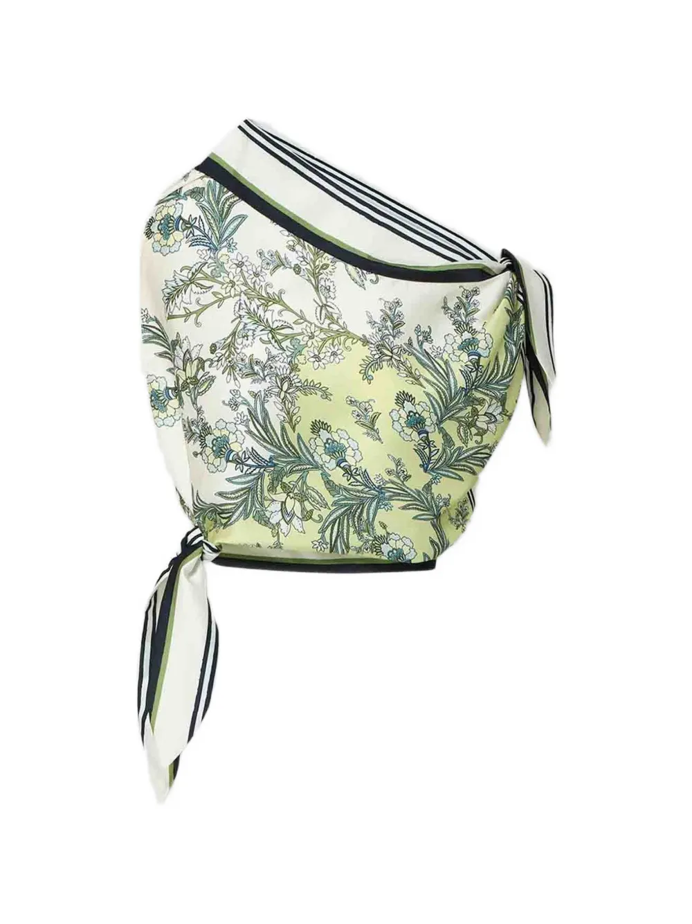 Veronica Beard Tari floral-print one-shoulder top - Grün
