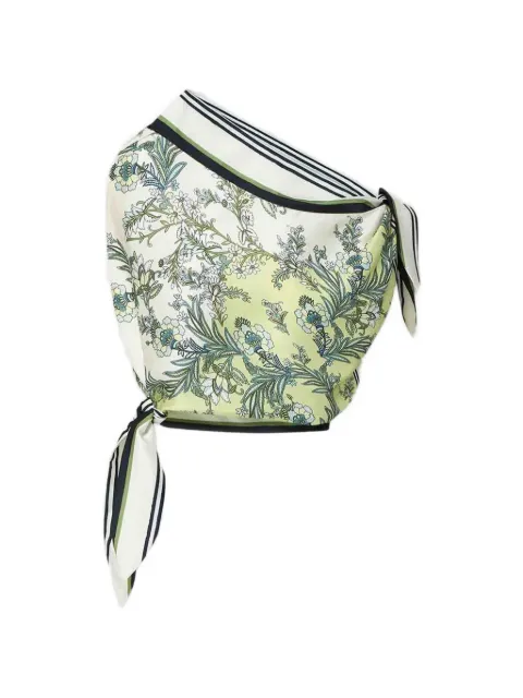 Veronica Beard Tari floral-print one-shoulder top