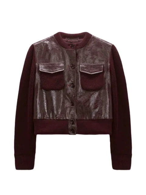 Dorothee Schumacher It's A Match lambskin-panelled knit jacket